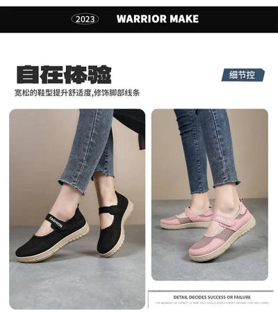 Women's Plus Size Wide Width Sandals Soft Sole Comfortable Mom Shoes Breathable Fabric Spring No Slip Chubby Feet Casual Walking