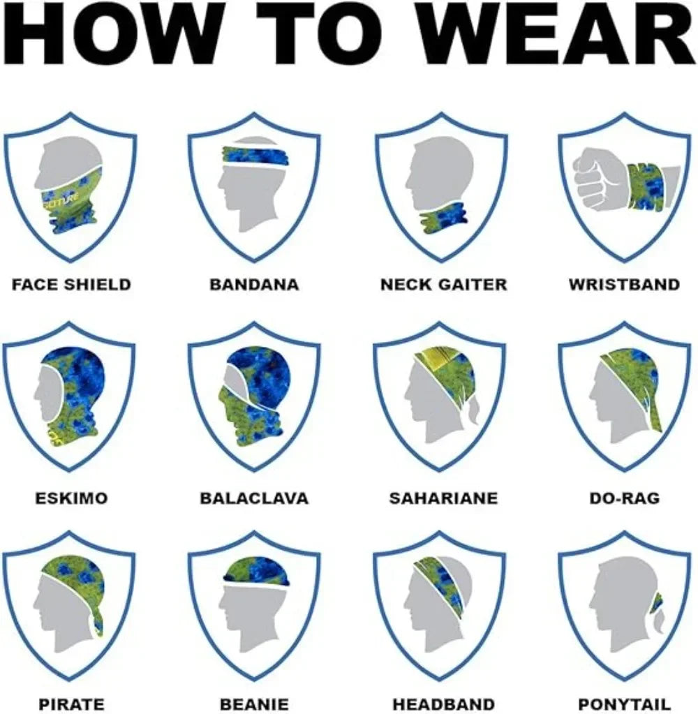 Goture UPF50+ Neck Gaiter Face Mask Cold Feeling Summer Elastic Multi Scarf UV Protection for Men Women Fishing Cycling Climbing