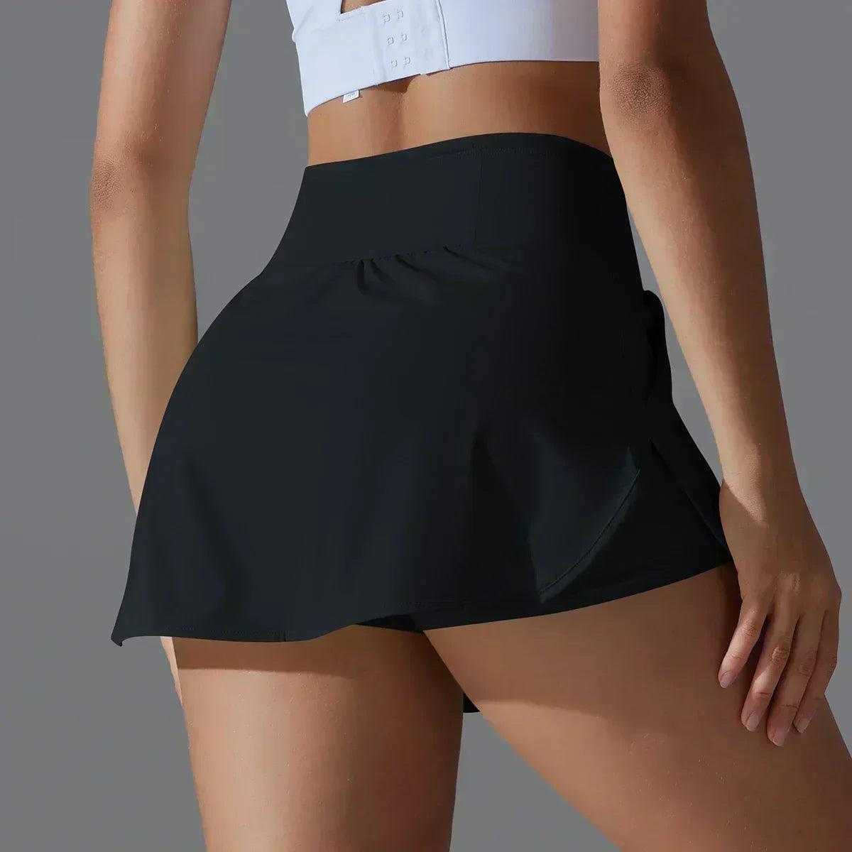 Women gym running shorts double deck quick dry sport fitness jogging workout with pocket sports tight short