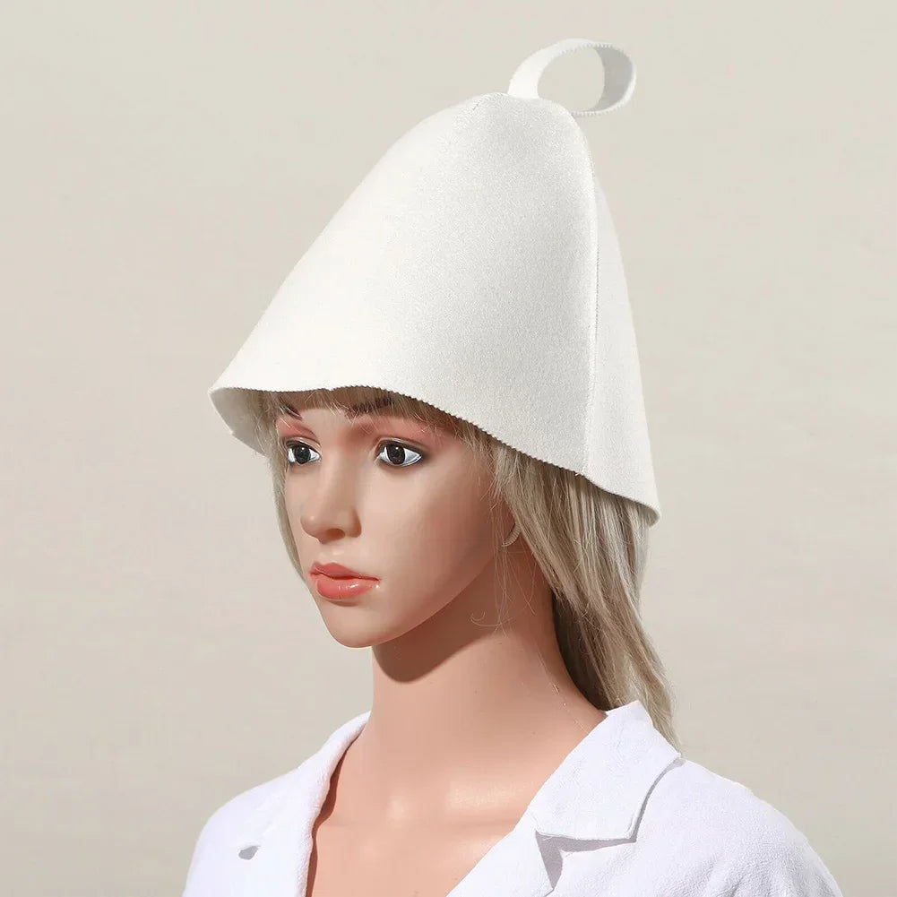 New Sauna Hat Anti Heat Caps Shower Caps Sauna Hat For Bath House Head Protection Russian Style Sauna Vaporarium Accessories