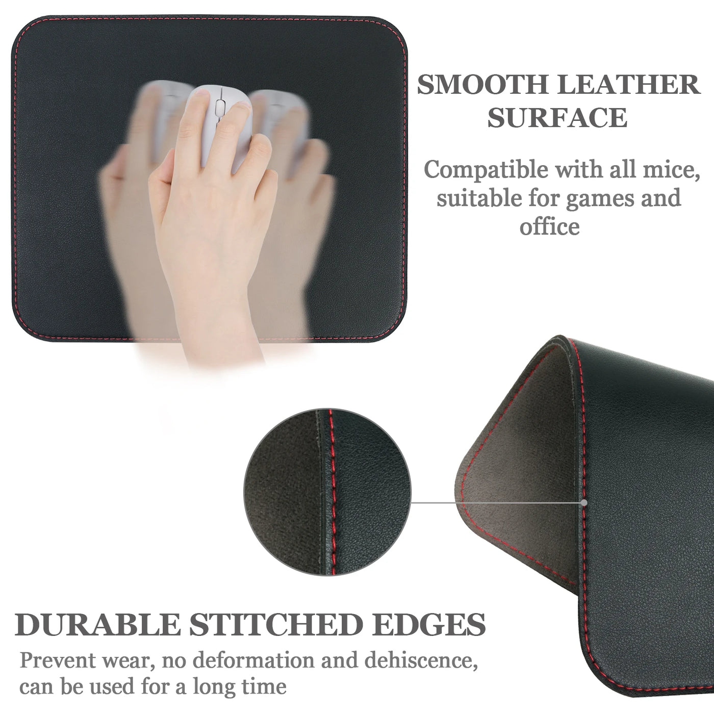 Small Leather mouse pad Non-Slip Gaming Desktop Pu Mouse Pad Waterproof Anti-Scratch Easy To Clean Mat For PC Laptop Desktop