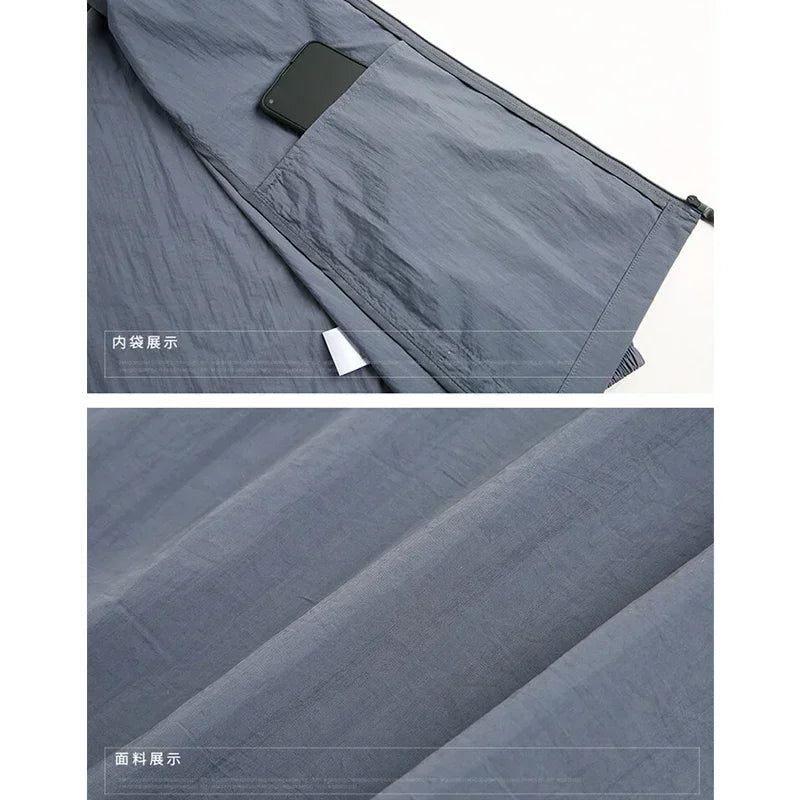 Summer Jackets Men Windbreaker Coats Male Sunscreen Clothing Traveling Camping Jacket Ultrathin Cycling Fishing Tops Hiking Wear