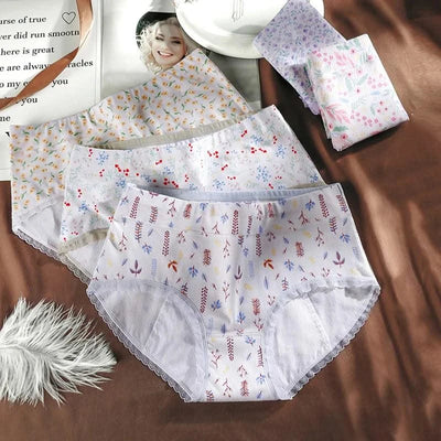 New Physiological Period Leak Proof Menstrual Panties Breathable Absorb a Small Amount Women Cotton Cute Lovely Underwear