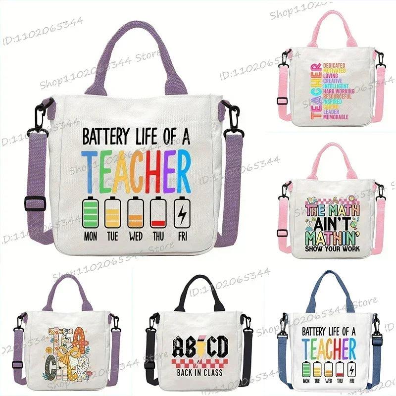 New designer school handbag funny back to print crossbody bag for girls boys fashion teacher gifts canvas shoulder bags