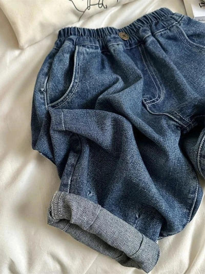 2025 Spring Summer Children's Clothes Girls Jeans Cotton Loose Baby Boys Harem Pants 1-7Year Toddler Kids Casual Denim Trousers