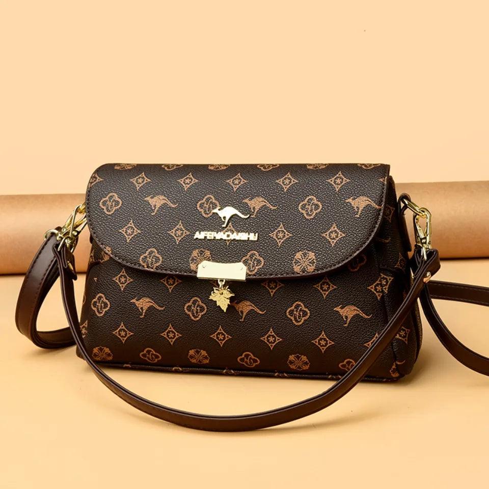 Genuine brand luxury handbags women bags designer women’s vintage monogram print handbag top-handle crossbody design