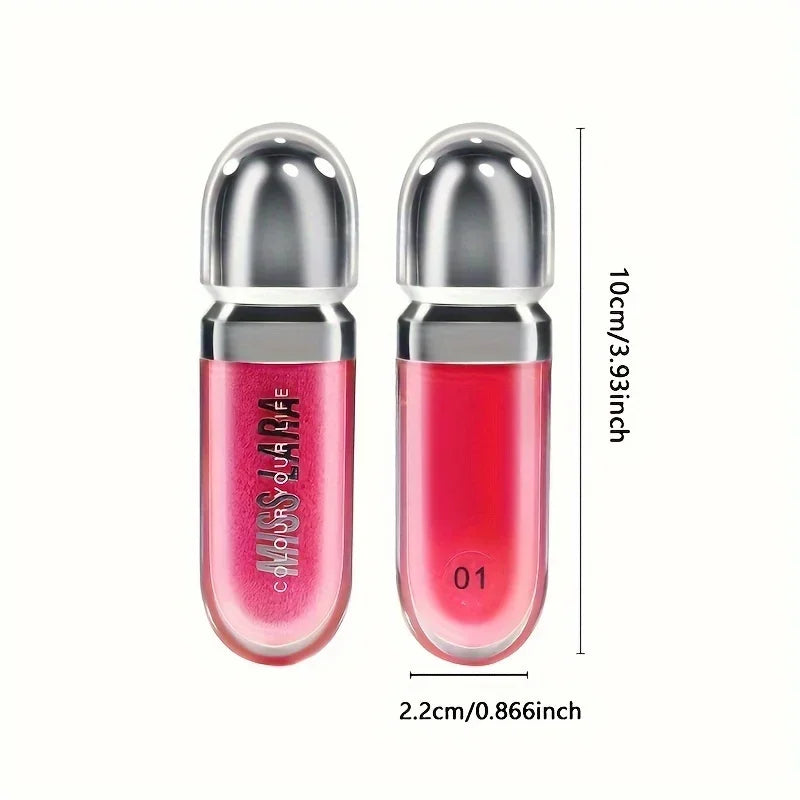 Beauty Moisturizing Lip Gloss with Shimmer - Hydrating Liquid Lip Shine Oil for Adult, Nourishing 3D Effect, Long-Lasting