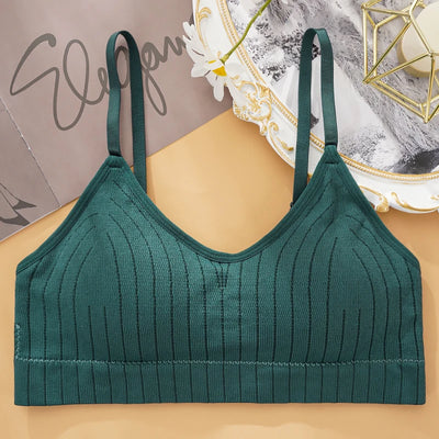 Women Seamless Sports Crop Top Sexy Bra Female Bralette Sleeveless Camis Crochet Tank Underwear Summer Lingerie Tube Tops