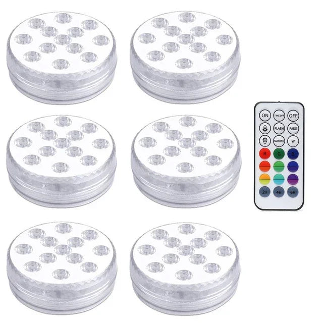 13 LEDs Magnetic Submersible LED Light Waterproof Underwater Light USB Rechargeable Swimming Pool Night Lamp With Suction Cups