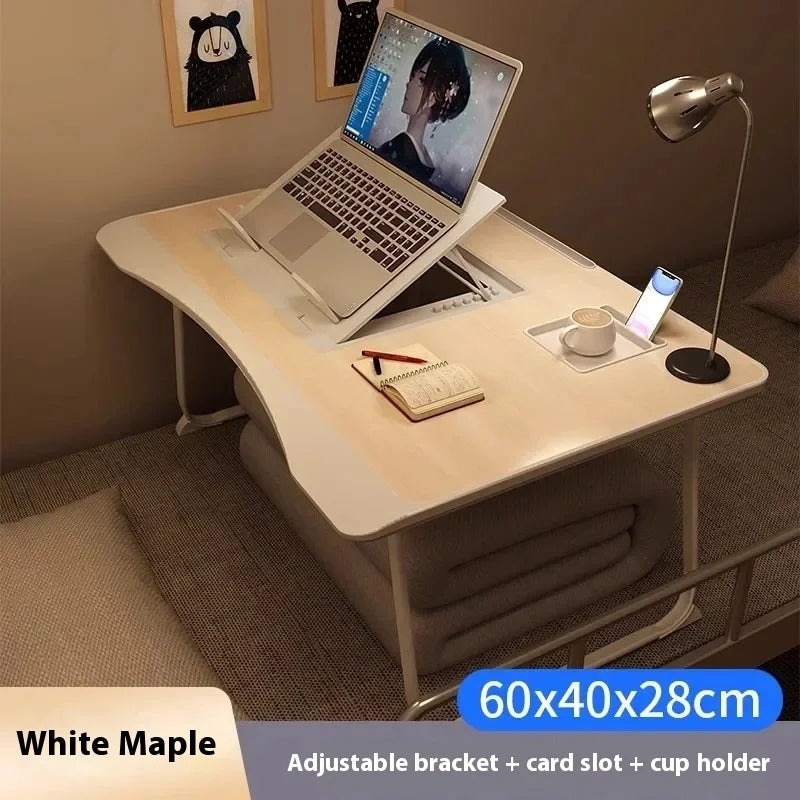 60cm Gaming Desk Home Folding Laptop Desk For Breakfast Bed Tray Height And Inclination Adjustable Folding Desk Tables Table