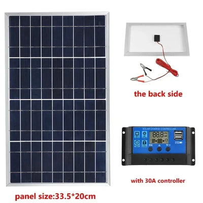 Outdoor Solar Panel 600W 12V Polycrystalline USB Power Portable Rechargeable Solar Cell Solar Generator for Home Lighting Camp