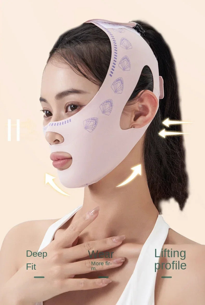 Face slimming bandage v face lifting tighten facial nasolabial folds double chin to improve sleep facial engraving mask lifting