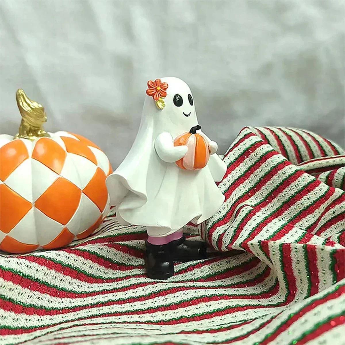 Home resin halloween decorations cute ghost desktop ornaments