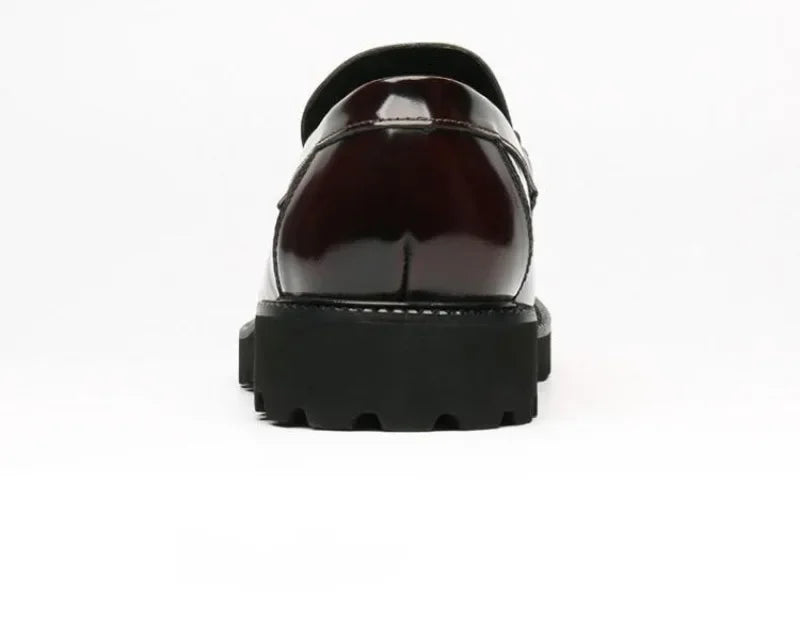 Men's Dress Leather Shoes Horse Street Buckle High Quality Men's Oxford Shoes Wedding Party Office Formal Shoe Large Size 38-48