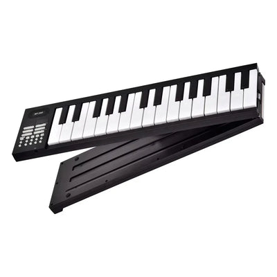 61 Key Foldable Electronic Piano Portable Piano Keyboard w/LED Display/Built-in Battery/Electronic Keyboard Musical Instrument