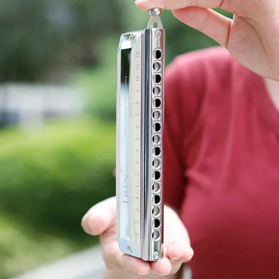 IRIN Harmonica 12/16-Hole 48/64-Note Chromatic Harmonica Semitones Mouth Organ Professional Harmonica Woodwind Instrument