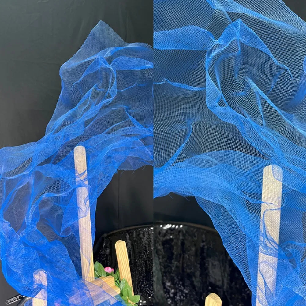 Cloud Fog Mesh Bright Organza Fabric DIY Decoration Art Background Shapeable Wire Mesh Texture Pleated Shape Shapeable Wire Mesh