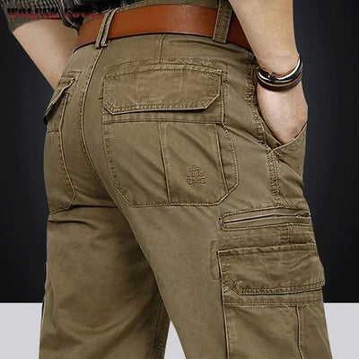 Man Cargo Pants Casual Pants Outdoor Trousers Hiking Pants Cargo Tactical Men's Work Wear Trainning Exercise Suit Cotton Trouse