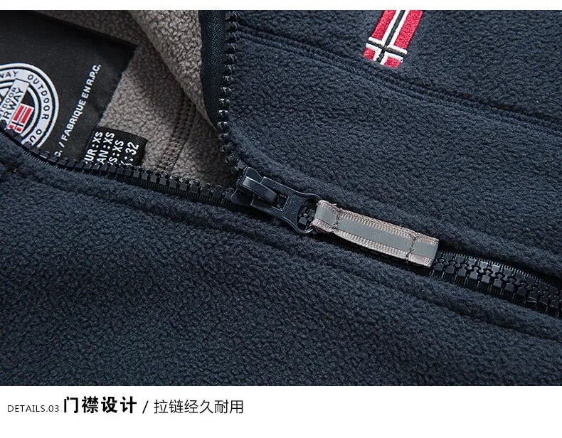 Outerwear Fleece Vest Men Autumn Winter Sleeveless Fleece Jacket Solid Color Warm Vest Outdoor Casual Fashion Hiking Polar Suit