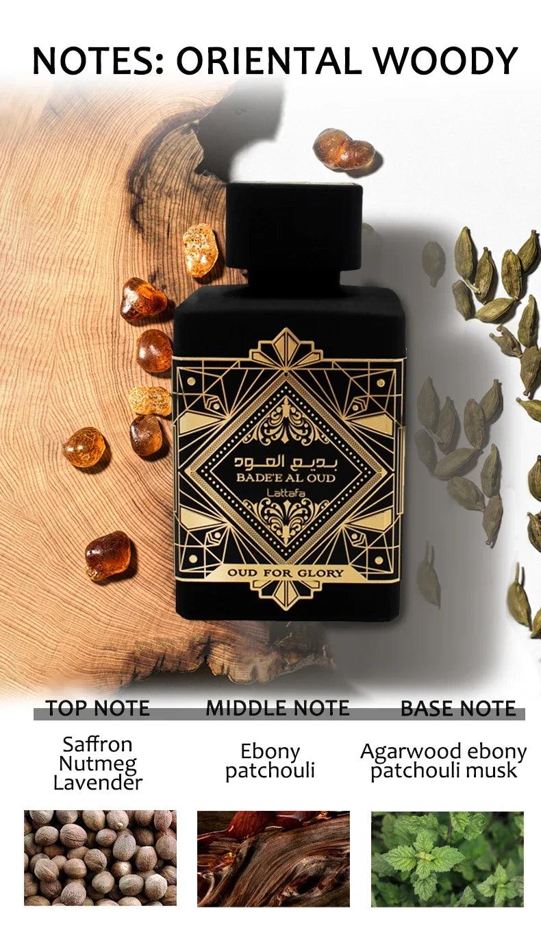 100ml original high quality noble selected eau de toilette unisex perfume spray fragrance lasting arabian dubai glory
