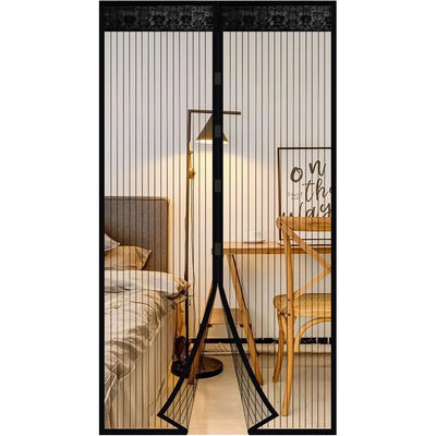 Magnetic Screen Door Curtain Anti Mosquito Keeps Bug Out Automatic Self-Closing Household Ventilation Door Mesh Curtain 38x82in