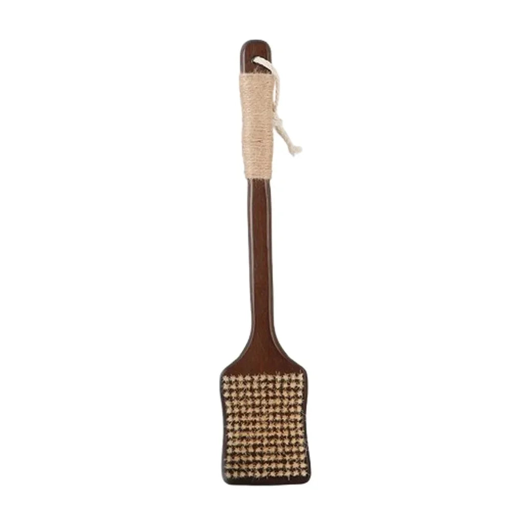 Skin Care Wood Long Handle Brush Ergonomic Self Care Bath Exfoliating Brush Soft Bristles Massage Brush Skin Cleanser