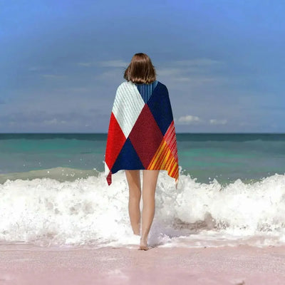 Plaid pattern beach towels can be machine washable multi-size suitable for beach swimming pool lake running travel camping