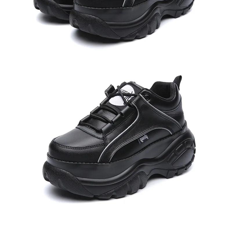 2025 designer women platform casual buffalo sneakers low-top light 6cm sole breathable shoes outdoor white tennis