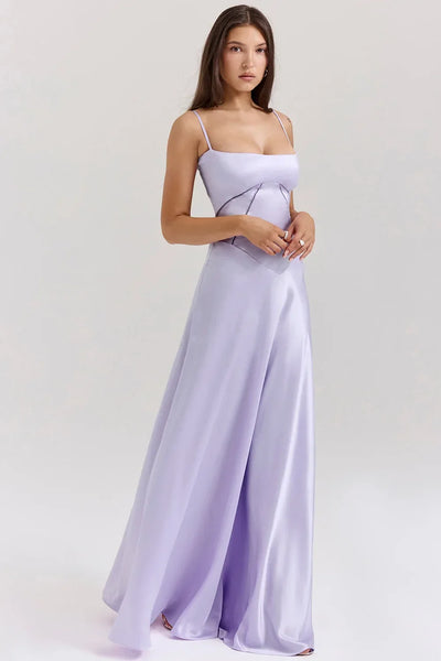 Women's new sexy slip dress slim backless dress long evening dress for women