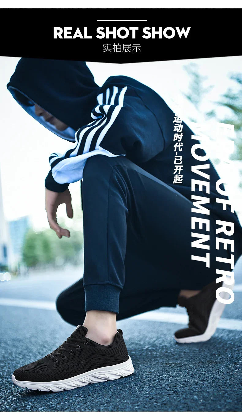 New Athletic Shoes for Men Shoes Sneakers Black Casual Men Mesh Sneakers Breathable Tennis Running Walking Gym Men Shoes