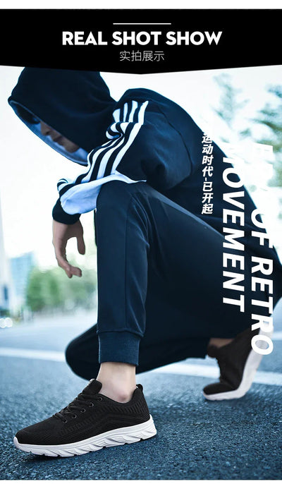 New Athletic Shoes for Men Shoes Sneakers Black Casual Men Mesh Sneakers Breathable Tennis Running Walking Gym Men Shoes