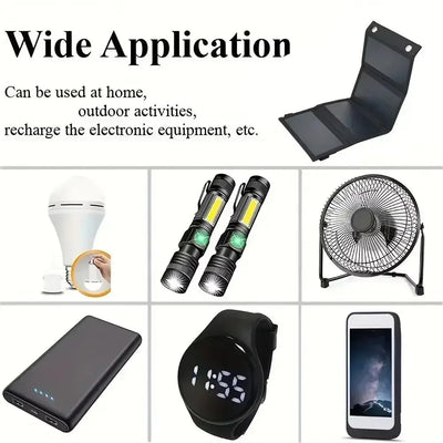 Fast Solar Power Generation Solar Panels Portable Fold Solar Charging Panel Lasting 5V Solar Photovoltaic Panels on Foot