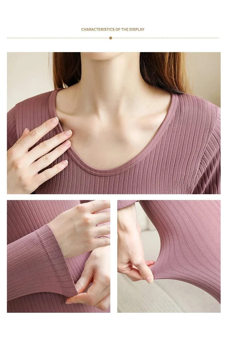 Women Thermal Underwear Winter Long Sleeve
