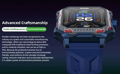 LOKMAT Ocean Max Sport Smart Watch New Flagship Waterproof Fitness Tracker BT Calls Smartwatches Heart Rate Blood Oxygon Monitor