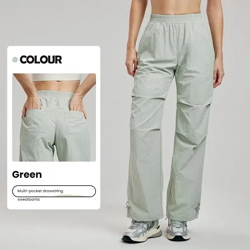 New Women's Cargo Pants Outdoor Hiking Trekking Straight Leg Tactical Softshell Windproof Waterproof Multi-Pocket Sports Pants