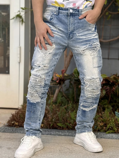 New Men's Denim Jeans for 2025  Breathable and Refreshing  Retro styled for Streetwear  Versatile and Suitable for All Occasions