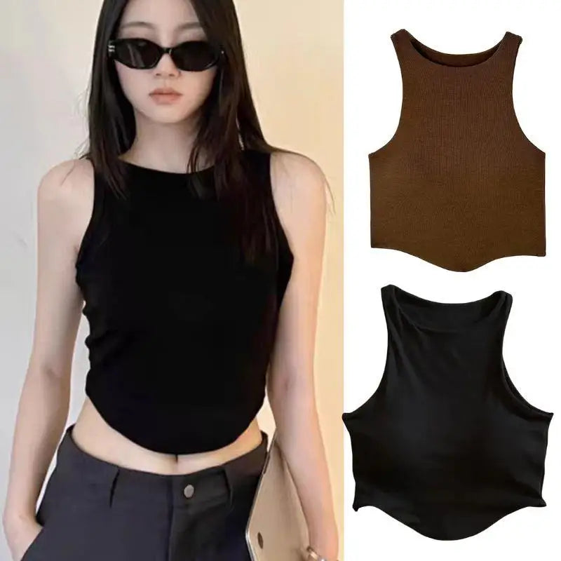 Yoga Top For Women Loose Fit Workout Crop Tops Tank Gym Wear Fitness Sleeveless Cami Sport Shirts Running Vest Built In Bra