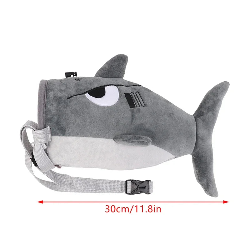 Cartoon Shark Rock Climbing Chalk Bag  Adjustable Storage Climbing Magnesium Powder Bag for Climbing Weightlifting Chalk Pouch