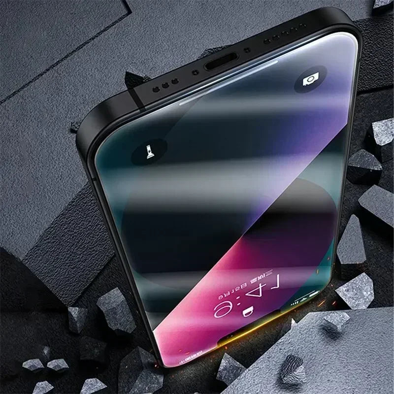 4pcs privacy screen protector for iphone 14 pro max 16 anti-spy glass 13 15 12 11 mini tempered