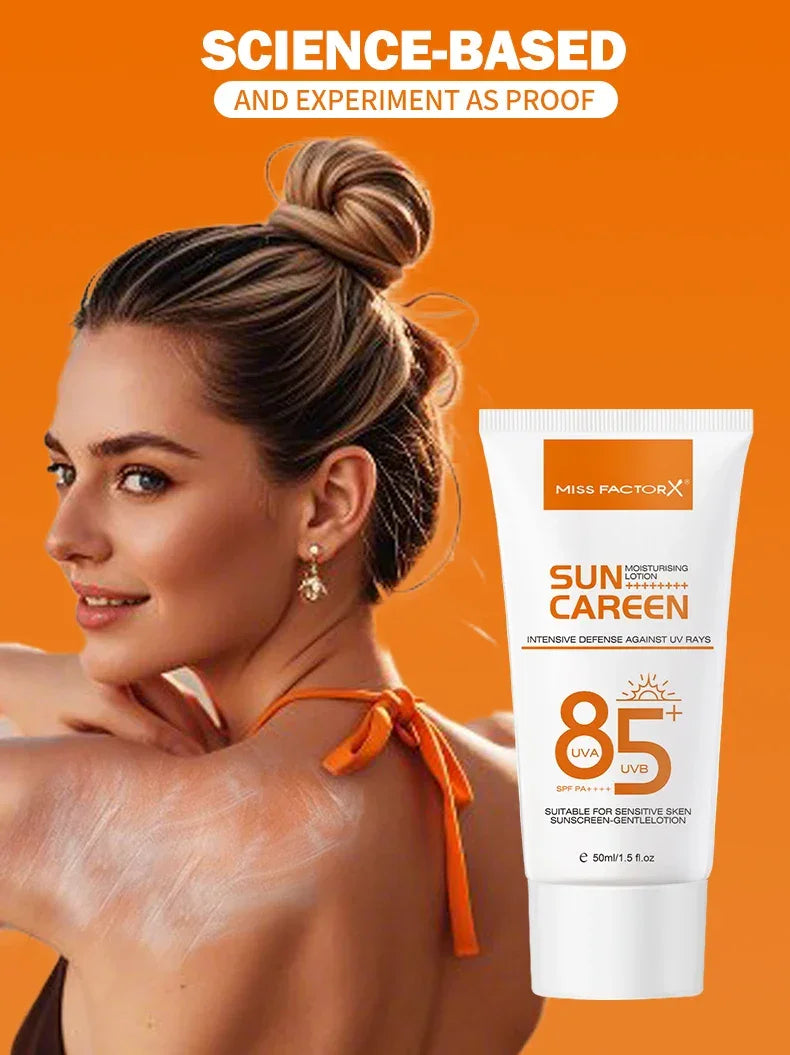 Mild sunscreen, broad-spectrum SPF moisturizing formula, lightweight sunscreen, vegetarian, suitable for facial and body skincar