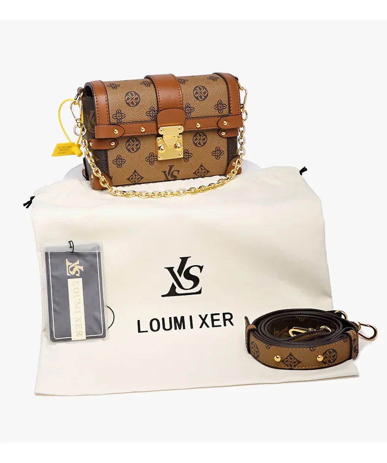 Women's Leather Hand Bag Fashionable And Elegant By Famous Designer Luxury Brand Classic Shoulder For Daily