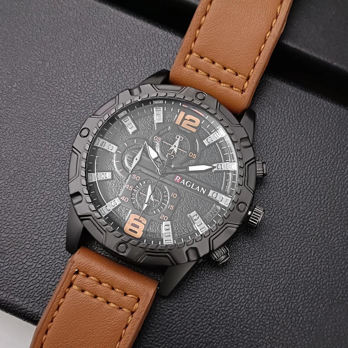Top brand watch for men fashion watches leather strap clock man wristwatch gift relogio masculino reloj hombres