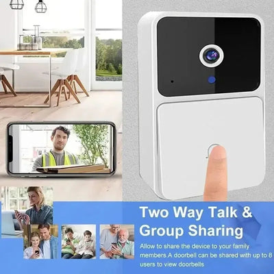 WiFi Video Doorbell Camera, Wireless Night Vision - Ultra HD Smart Home Doorbell with Two-Way Audio for Real-Time Communication