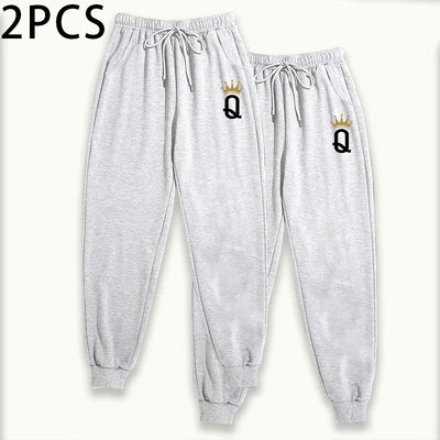 Women's Sweatpants 2 Piece Set Pure Color Joggers Fall Winter Lounge Pants Comfort Fit Athletic Casual Trousers 2packs
