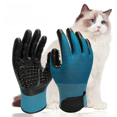 Hair Grooming Glove For Pet Dog  Cat Bathing Silicone Massage Brush Dipping Gumming Rubber Gloves Combgrooming for dogs