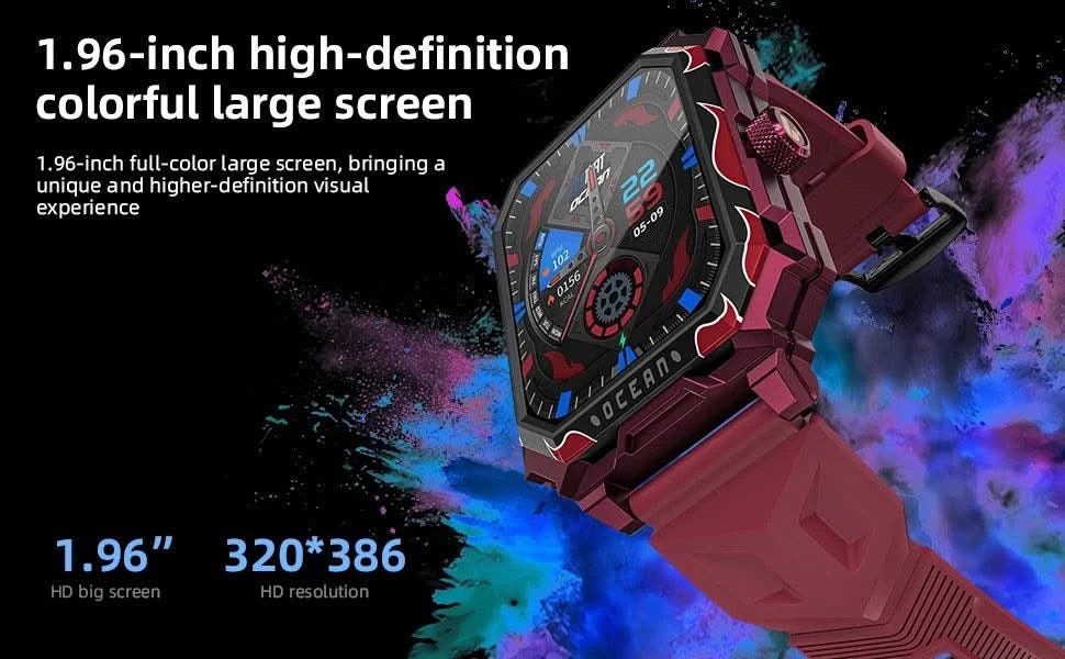 LOKMAT Ocean Max Sport Smart Watch New Flagship Waterproof Fitness Tracker BT Calls Smartwatches Heart Rate Blood Oxygon Monitor