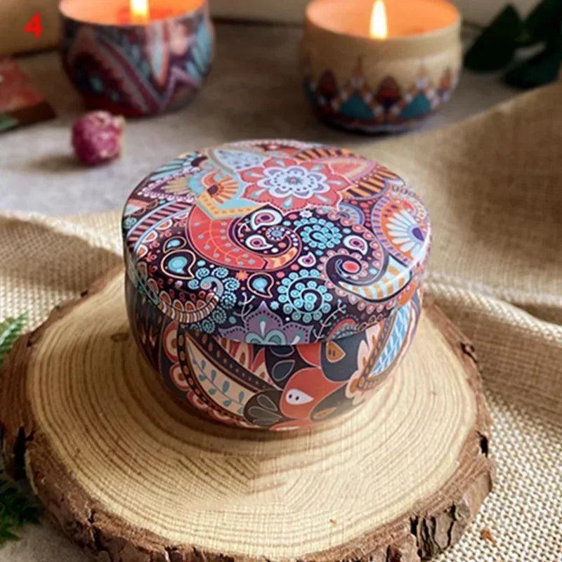 Scented candles jar vintage flower candle jars soy wax fragrance wedding birthday gift home decoration 20 kinds scents