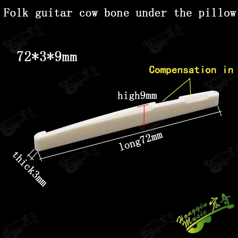 Acoustic guitar  and 4 5 6 7 12String Bass guitar nut slotted, upper and lower nuts slotted in various sizes Made of Bovine bone
