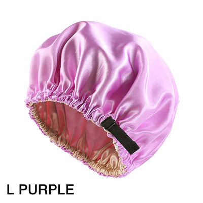 Satin Bonnet Silk Sleep Cap 1Pcs Silk Bonnets For Curly Hair, Reversible Hair Bonnet For Sleeping, Adjustable Bonnets For Women