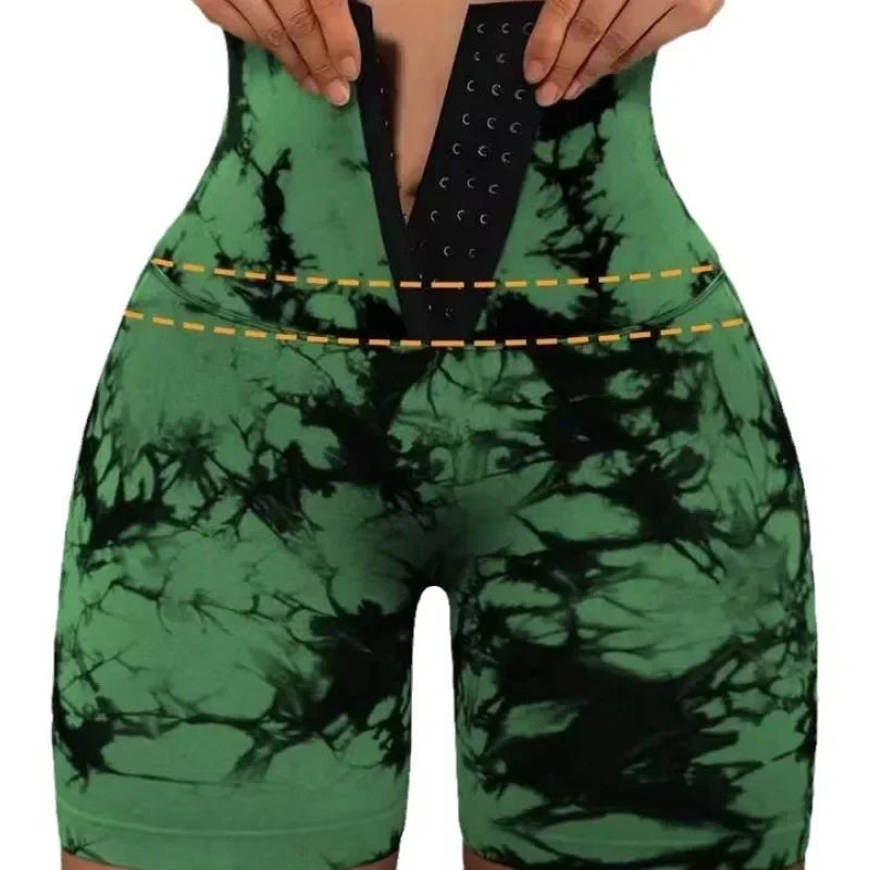 Women Tie Dye Leggings Seamless Knit